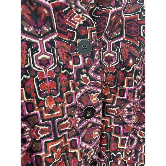 Women's Charter Club Woman light Jacket Floral Geometric Size 3X Cotton Spandex - Picture 2 of 8